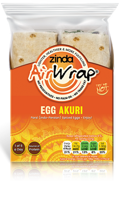 high protein handmade egg akuri wrap with fresh ingredients